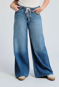 Catherine Drawstring Baggy Wide Leg Jean