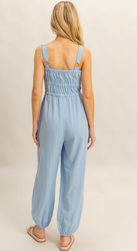 Marissa Zip Up Jumpsuit - Blue