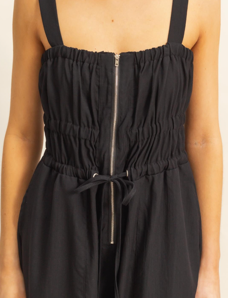 Marissa Zip Up Jumpsuit - Black