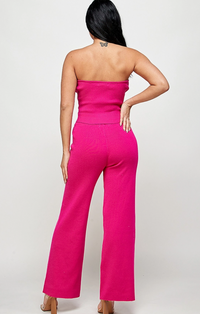 Zoela Tank & Pants Set - Fuschia