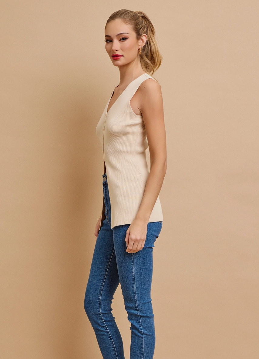 Kissel Knit Tank - Cream