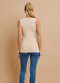 Kissel Knit Tank - Cream