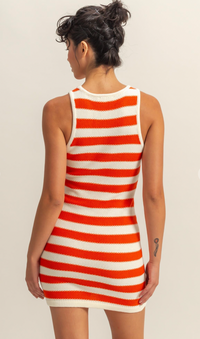 Bally Striped Mini Dress - Red