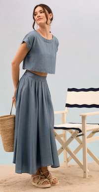 Blu Cropped Top