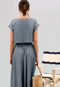 Blu Cropped Top