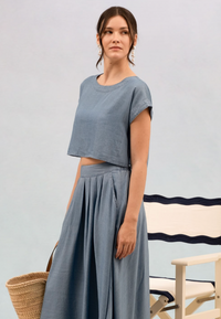 Blu Cropped Top