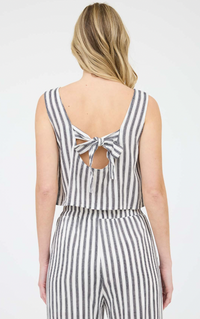 Adora Striped Linen Top