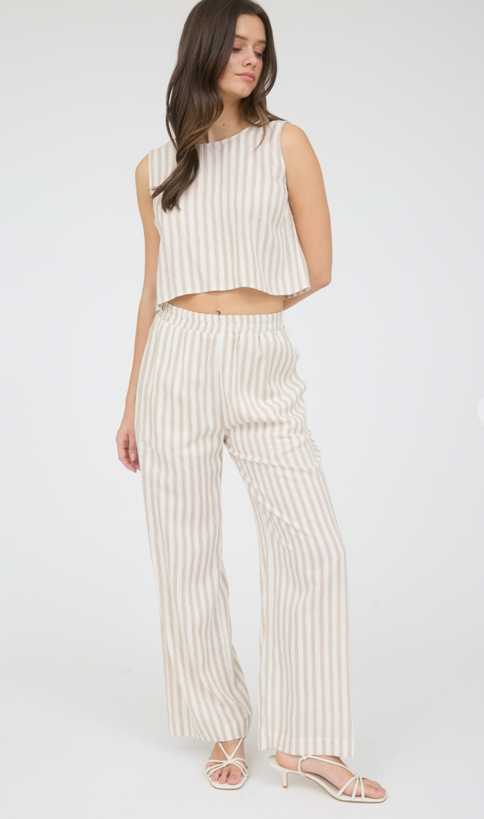 Adora Linen Pants - Khaki