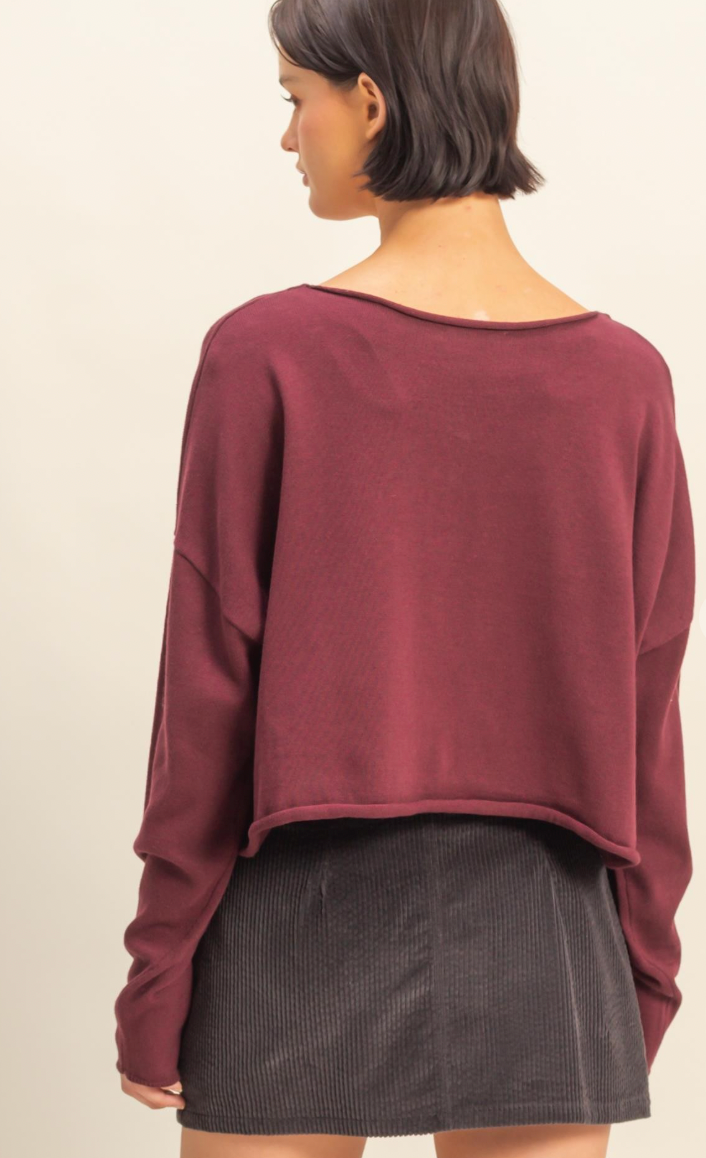 Quinn Sweater - Dark Cherry