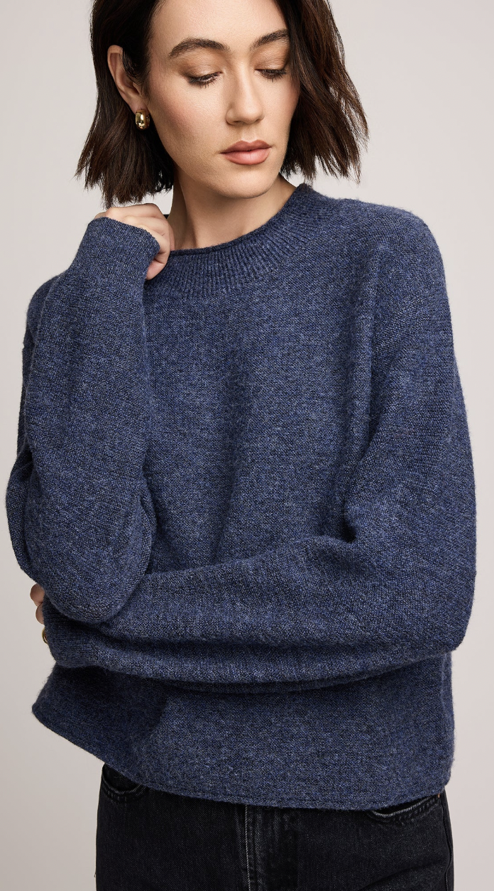 Wanda Pullover Sweater: Navy