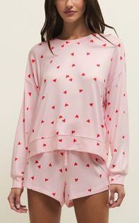 Mira Hearts Pajamas -Top