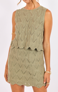 Succulent Knit Top - Sage Green