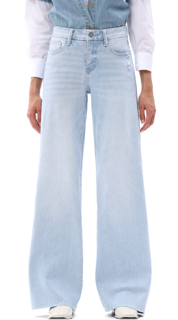 Tatum Mid-Rise Wide Leg Jeans - Light Wash