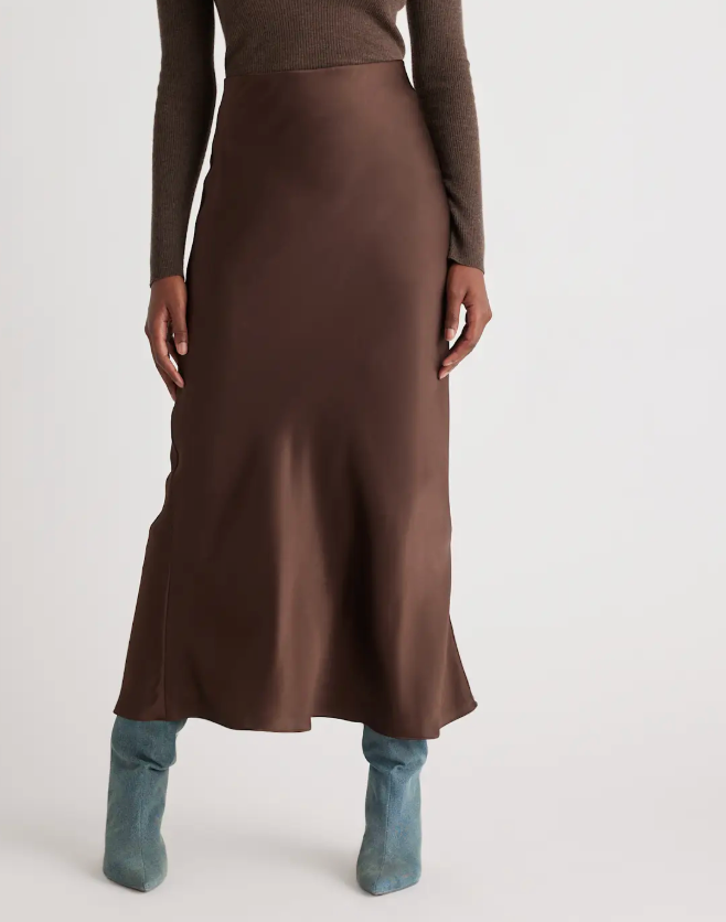 Maya Midi Skirt - Brown