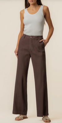 Meg Linen Pants - Brown