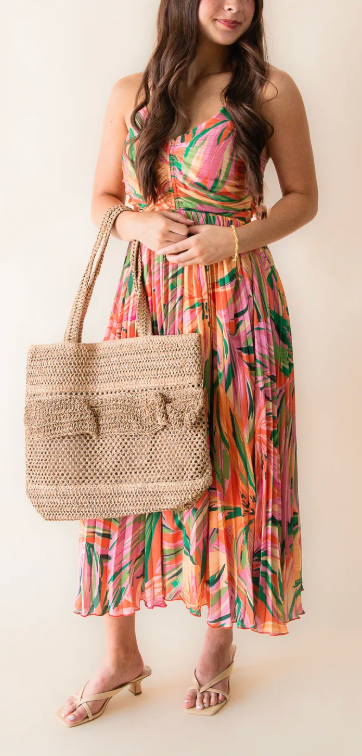 Sunset Ridge Pleated Midi Dress