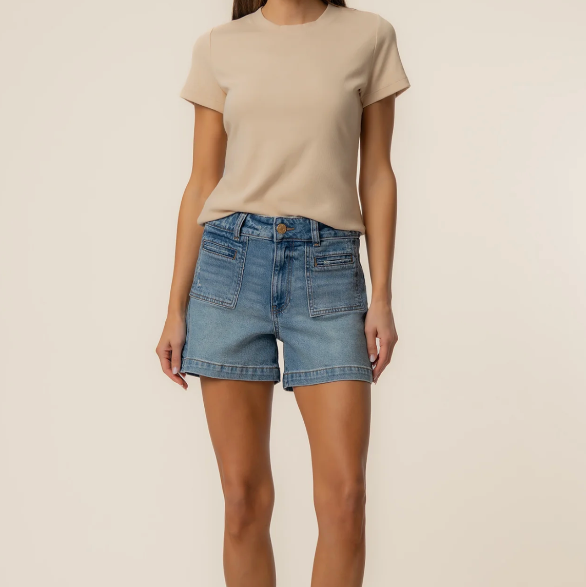 Jane High Rise Shorts - Medium Wash