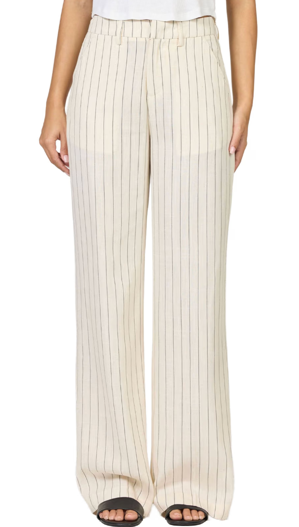 Brandy Wide Leg Pants - Pinstripe