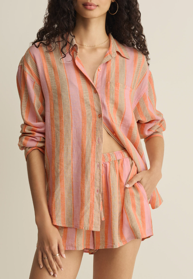 Perfect Striped Button Up