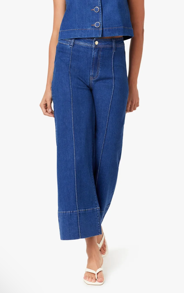 Denver Pintuck Cropped Jeans
