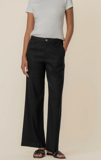 Meg Linen Pants - Black