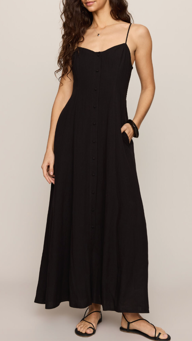 Angel Eyes Midi Dress - Black