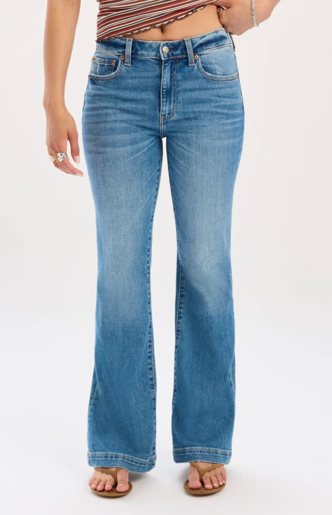 Heartbreaker Mid Rise Flare - Text Me