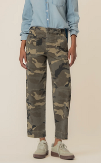 Ashton Barrel Jeans - Olive