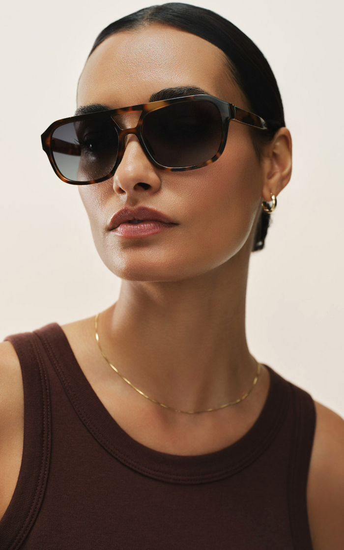 After Hour Aviator Sunglasses - Dark Tortoise