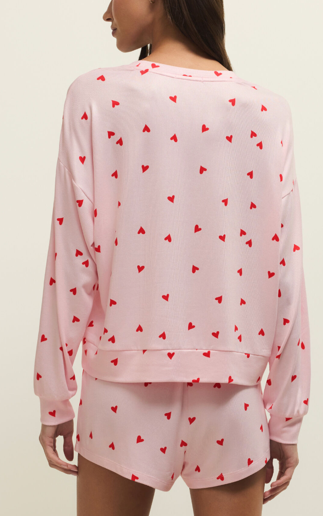 Mira Hearts Pajamas -Top
