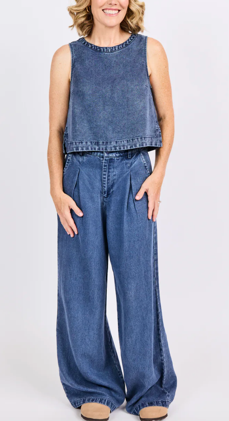 Its Pouring Pleated Wide Leg Pants