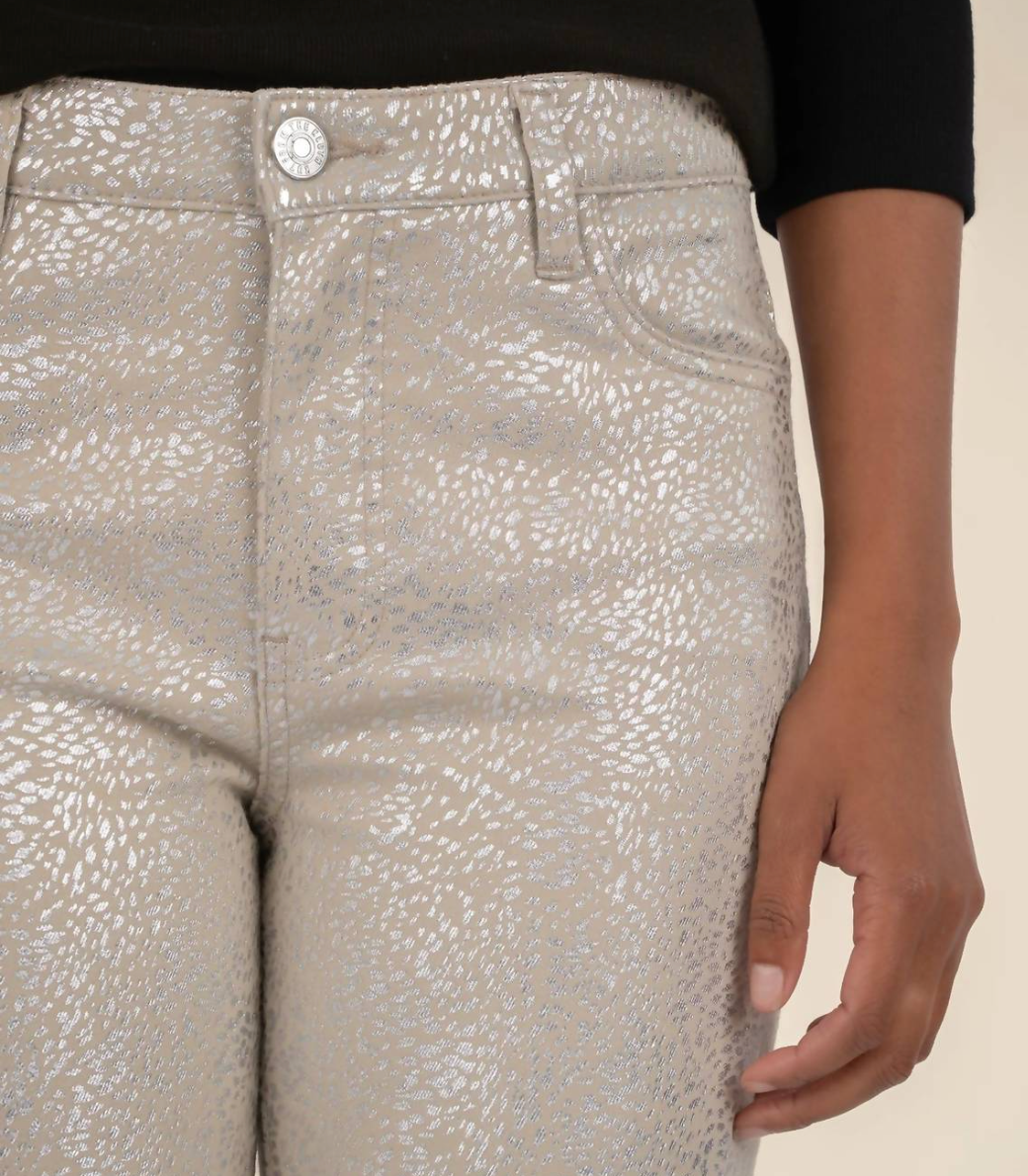 Charlize High Rise Jeans - Metallic