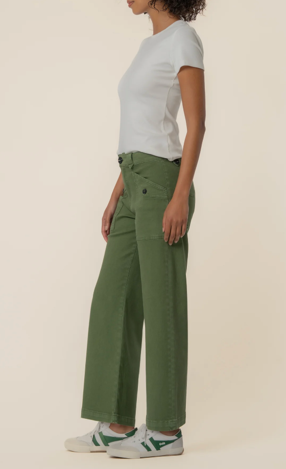 Meg High Rise Wide Leg - Green