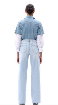 Tatum Mid-Rise Wide Leg Jeans - Light Wash