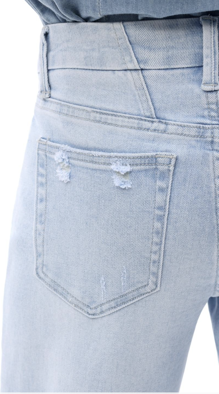 Tatum Mid-Rise Wide Leg Jeans - Light Wash