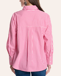 Lola Button Up Top - Pink