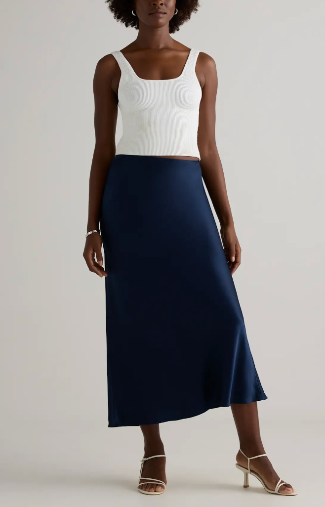 Maya Midi Skirt - Navy