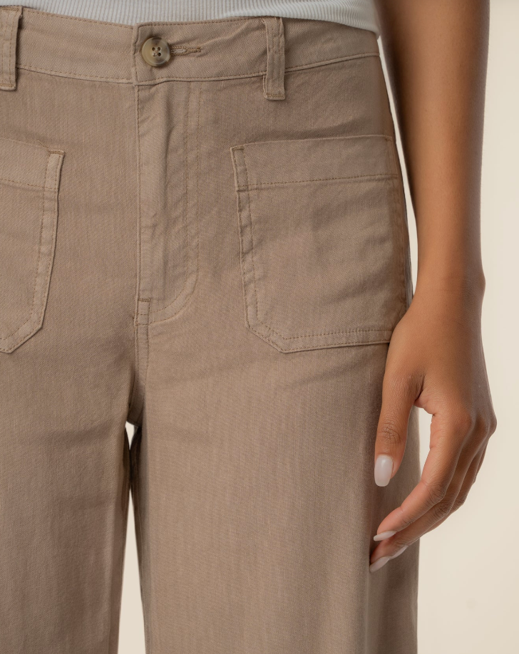 Meg Linen Pants - Khaki