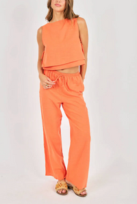Good Day Linen Pants - Orange