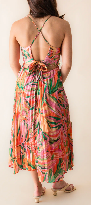Sunset Ridge Pleated Midi Dress