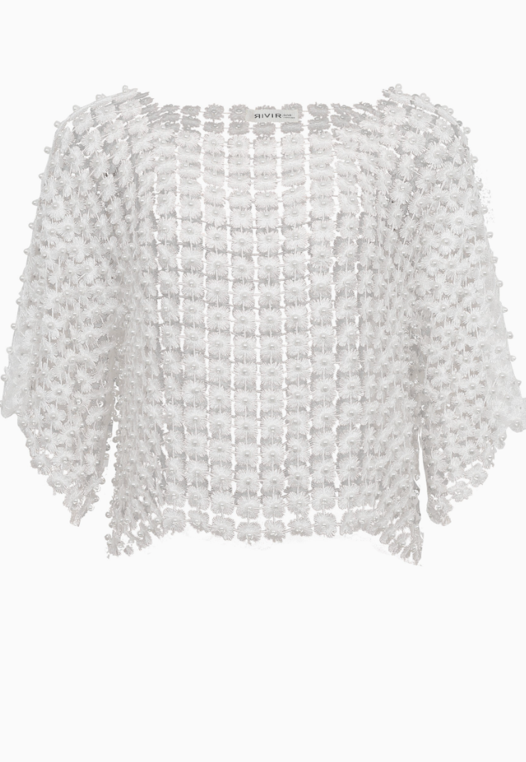 Blossom Crochet Top - White
