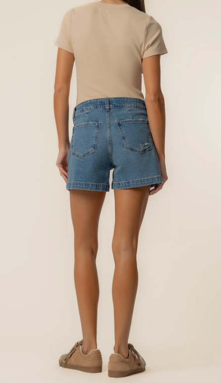 Jane High Rise Shorts - Medium Wash