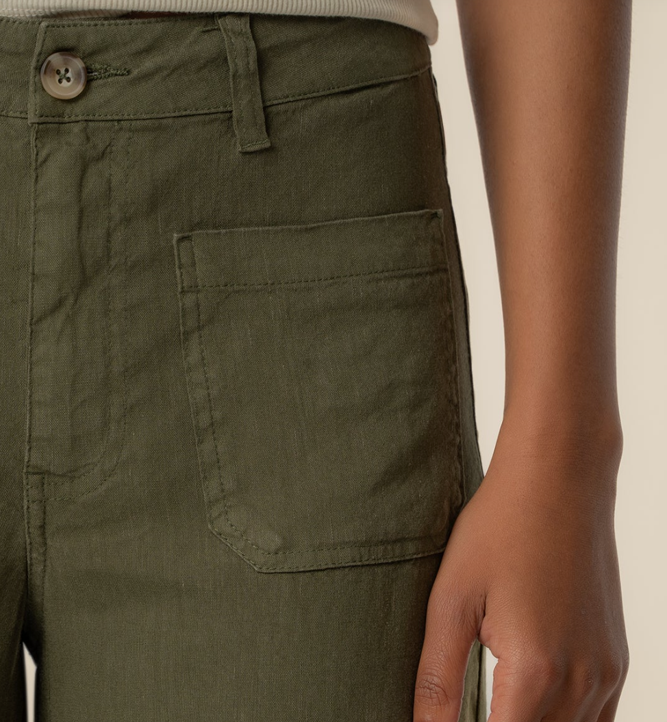 Meg Linen Pants - Forest