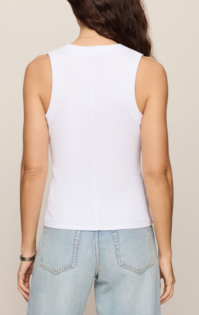 Sirena Ribbed Tank - White
