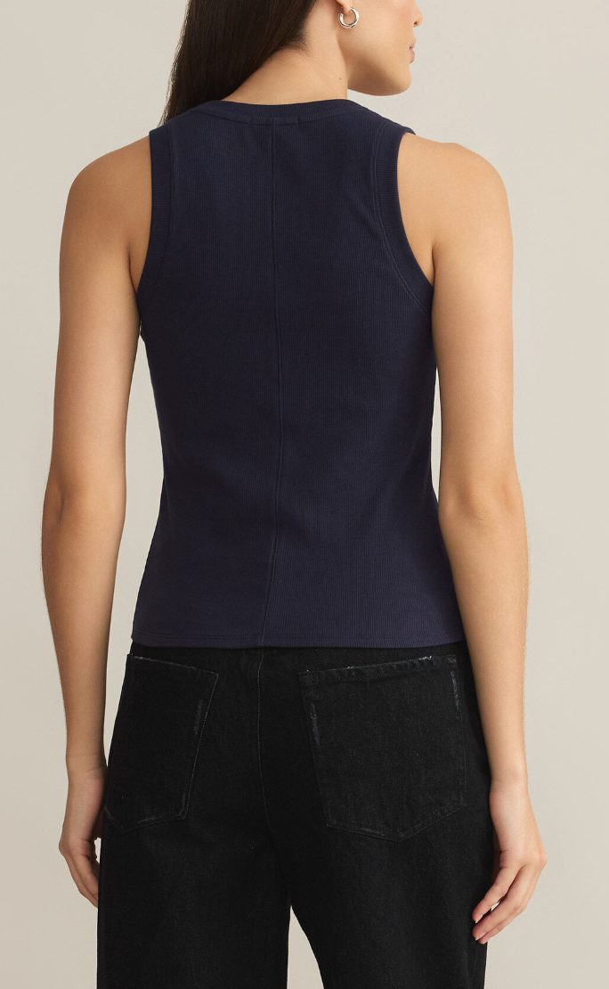Sirena Ribbed Tank - Navy