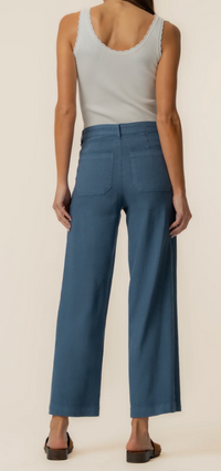 Topaz Linen Pants - Blue