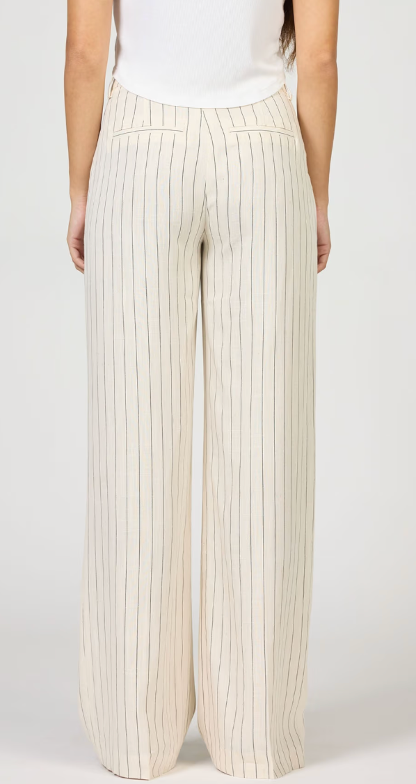 Brandy Wide Leg Pants - Pinstripe