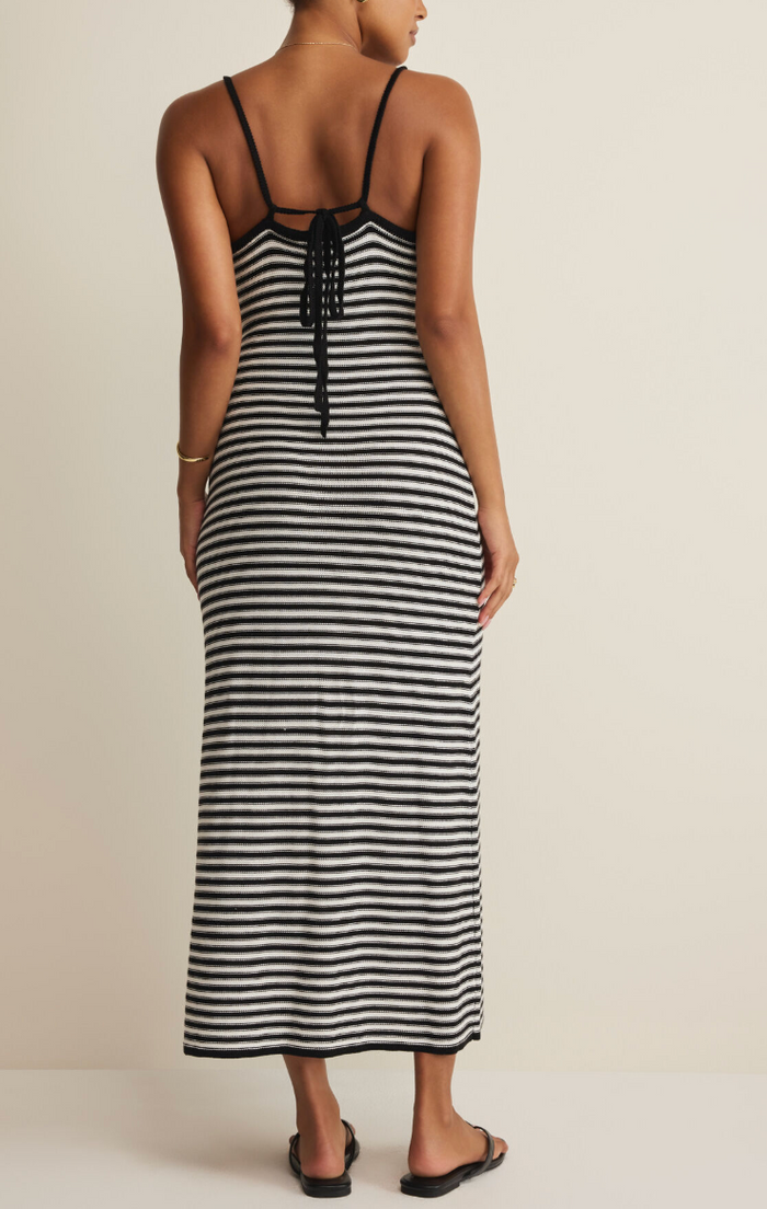 Majestic Striped Midi Dress