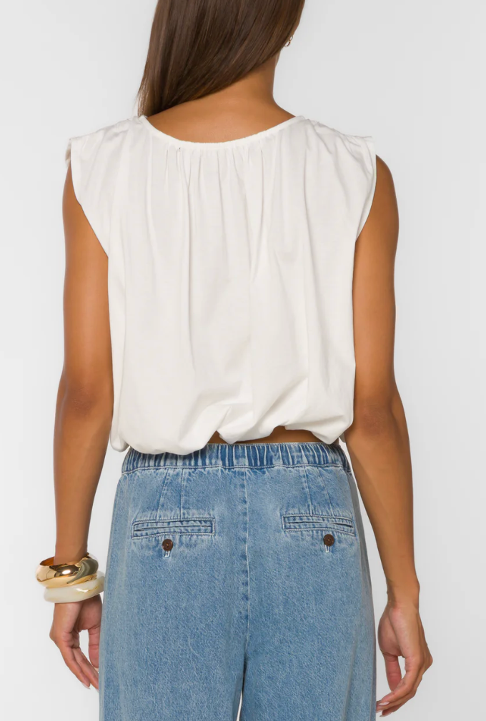 Gwyn Bubble Top - White