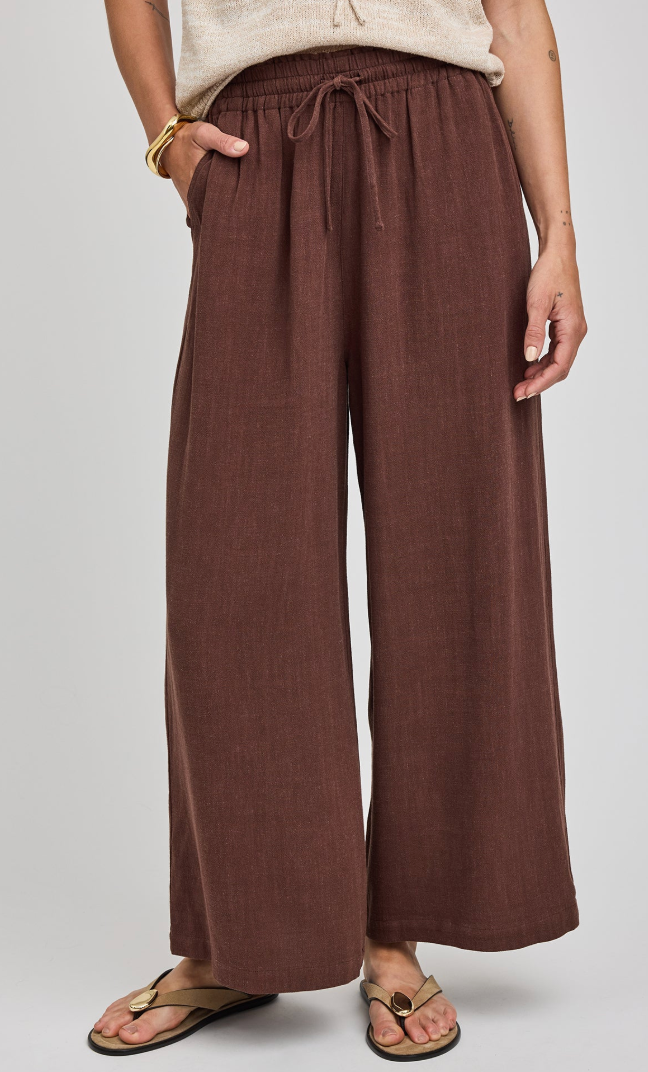 Arlo Linen Pants - Espresso